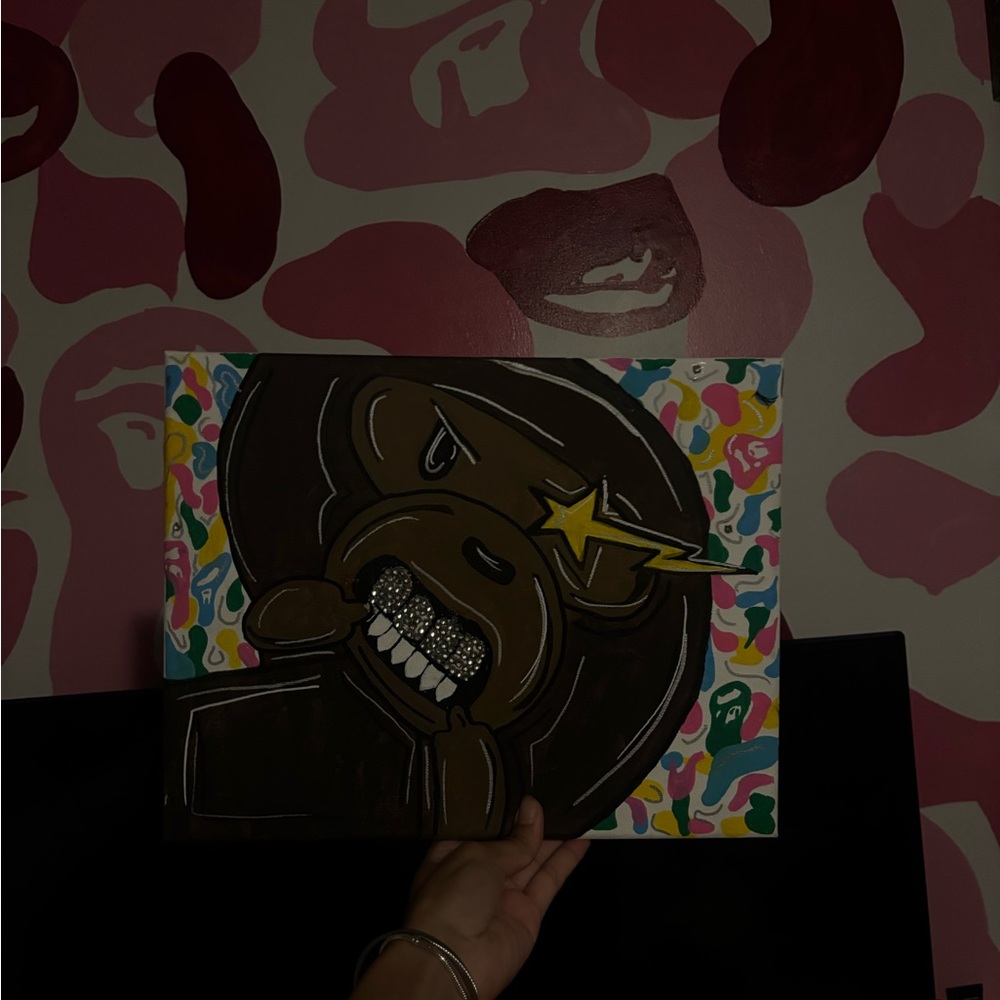 bape bear painting